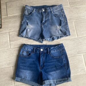 2 Jean Shorts almost new. Great fit. Has a little stretch